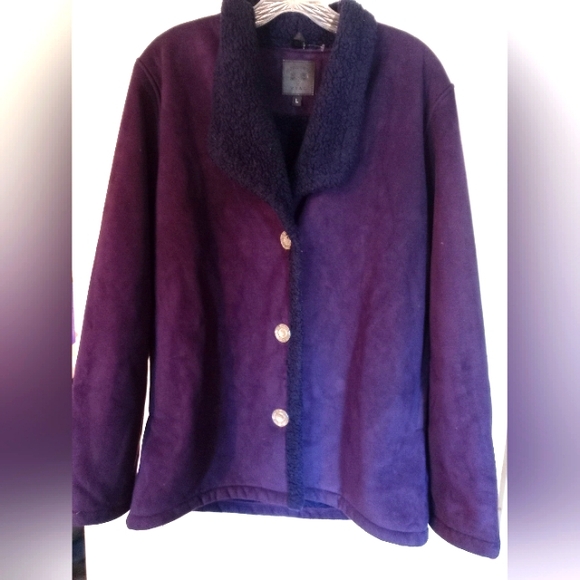 WOOLY BULLY‎ WEAR WOMENS PURPLE JACKET SZ. LARGE - Picture 1 of 13